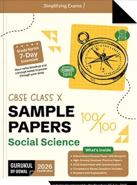 Gurukul Oswal Sample Question Paper Social Science Class 10 | Latest Edition