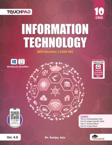 Orange Touchpad Information Technology for Class 10 Version 4.0 | Windows & LibreOffice | Code 402