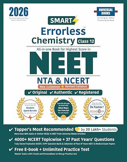 Class 12 Errorless Chemistry NEET | Universal Books | Latest Edition