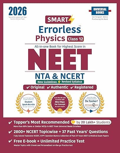 Class 12 Errorless Physics NEET | Universal Books | Latest Edition