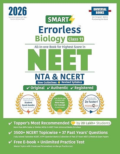 Class 11 Errorless Biology NEET | Universal Books | Latest Edition