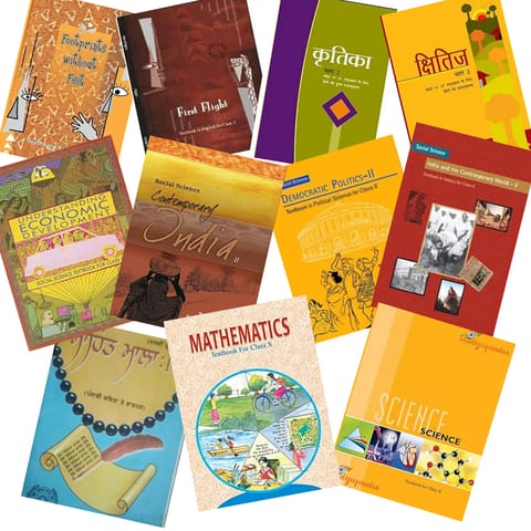 NCERT Class 10 | Complete Book Set | With Hindi Course A-Kshitij Kritika| Latest Edition | With Binding