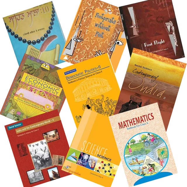 NCERT Class 10 | Complete Book Set | Without Hindi | Latest Edition | With Binding