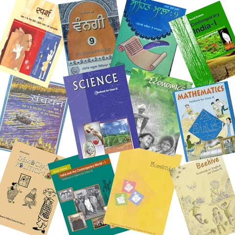 NCERT Class 9 | Complete Book Set | With Hindi Course B-Sparsh Sanchayan | Latest Edition | With Binding