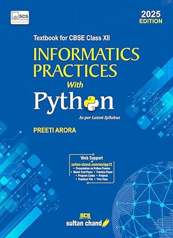 Sultan Chand Informatics Practices with Python Class 12 | Latest Edition