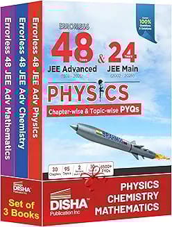 Disha Combo (set of 3 Books) Errorless 48 Years JEE Advanced and 24 Year JEE Main PHYSICS, CHEMISTRY and MATHEMATICS | Latest Edition