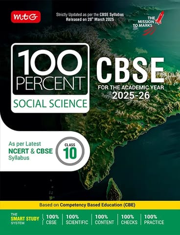 MTG CBSE 100 Percent Social Science Class 10 | Latest Edition