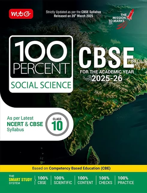 MTG CBSE 100 Percent Social Science Class 10 | Latest Edition