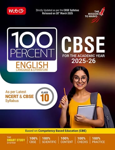 MTG CBSE 100 Percent English Language and Literature Class 10 | Latest Edition