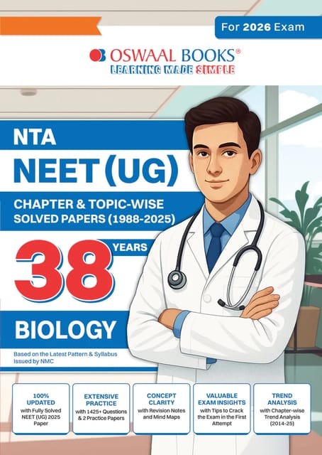 38 Years Solved Papers Biology NEET (UG) | Oswaal | Latest Edition