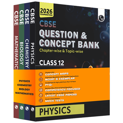 PW Cbse Question and Concept Bank (QCB) Physics, Chemistry, Mathematics and Biology Solved Questions Class 12 | Latest Edition