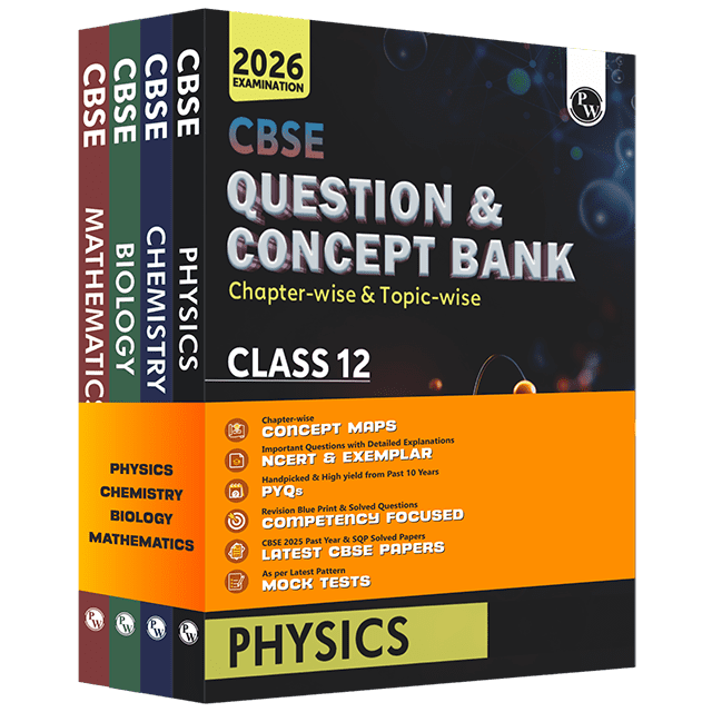 PW Cbse Question and Concept Bank (QCB) Physics, Chemistry, Mathematics and Biology Solved Questions Class 12 | Latest Edition