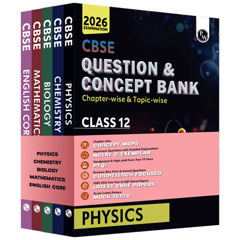 PW Cbse Question and Concept Bank (QCB) Physics, Chemistry, Mathematics, English Core and Biology Solved Questions Class 12 | Latest Edition