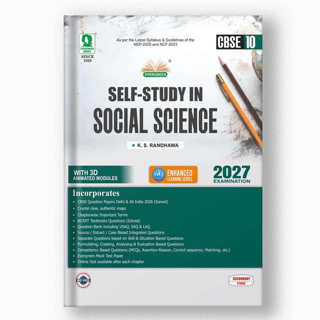Self Study Social Science Class 10 | Evergreen | Latest Edition