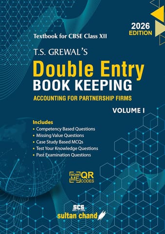 TS Grewal's Double Entry Book Keeping Accounting for Partnership Firms volume 1 Textbook for CBSE Class 12