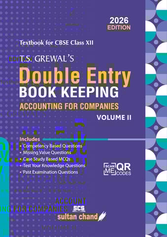 TS Grewal's Double Entry Book Keeping Accounting for Companies volume 2 Textbook for CBSE Class 12