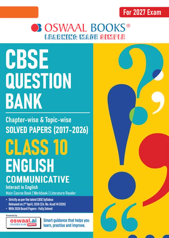 Class 10 English Communicative Question Bank | Oswaal | Latest Edition