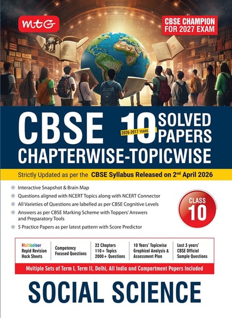 MTG Class 10 Social Science CBSE 10 Years Sample Question Papers | Latest Edition