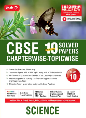MTG Class 10 Science CBSE 10 Years Sample Question Papers | Latest Edition